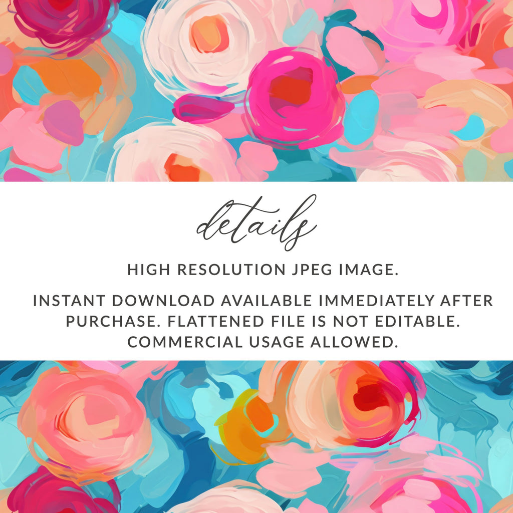 High Resolution Floral Design Instant Download JPEG Image