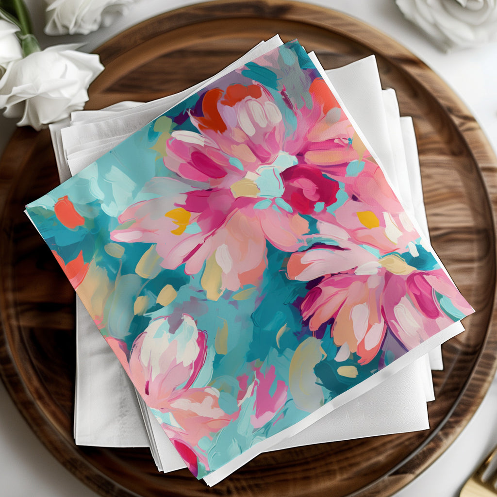 Vibrant Floral Abstract Design Art Print for Home Decor
