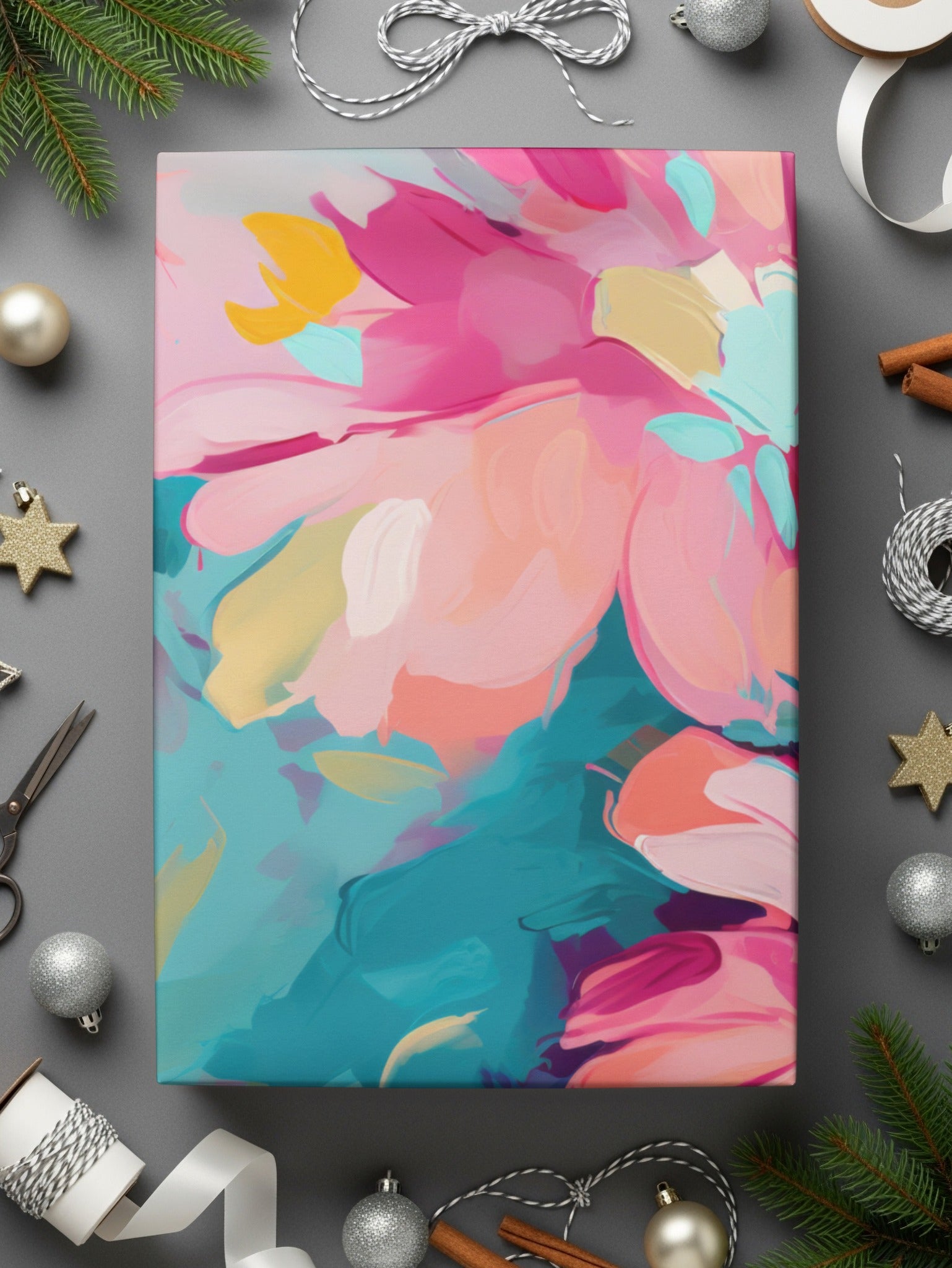Vibrant Floral Abstract Design Wall Art Canvas Print