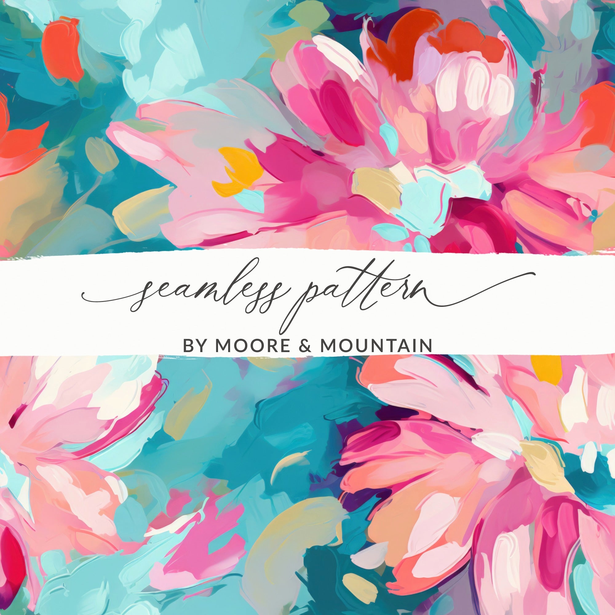 Colorful Floral Seamless Pattern by Moore and Mountain