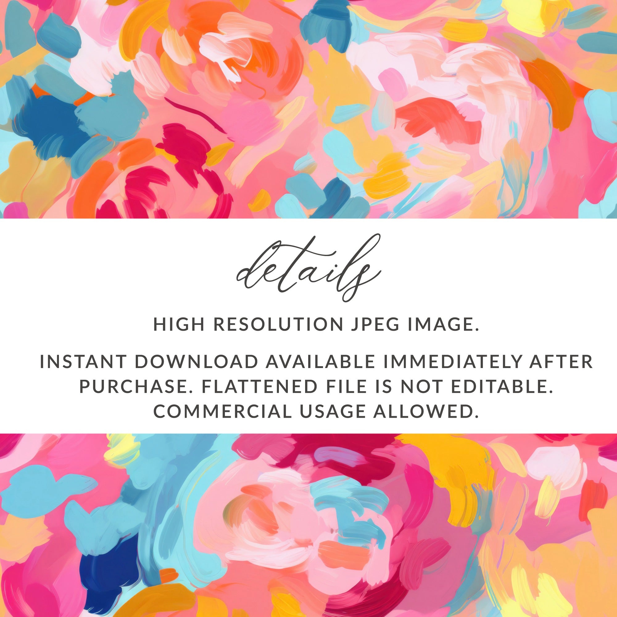 Vibrant Abstract High Resolution JPEG Instant Download File