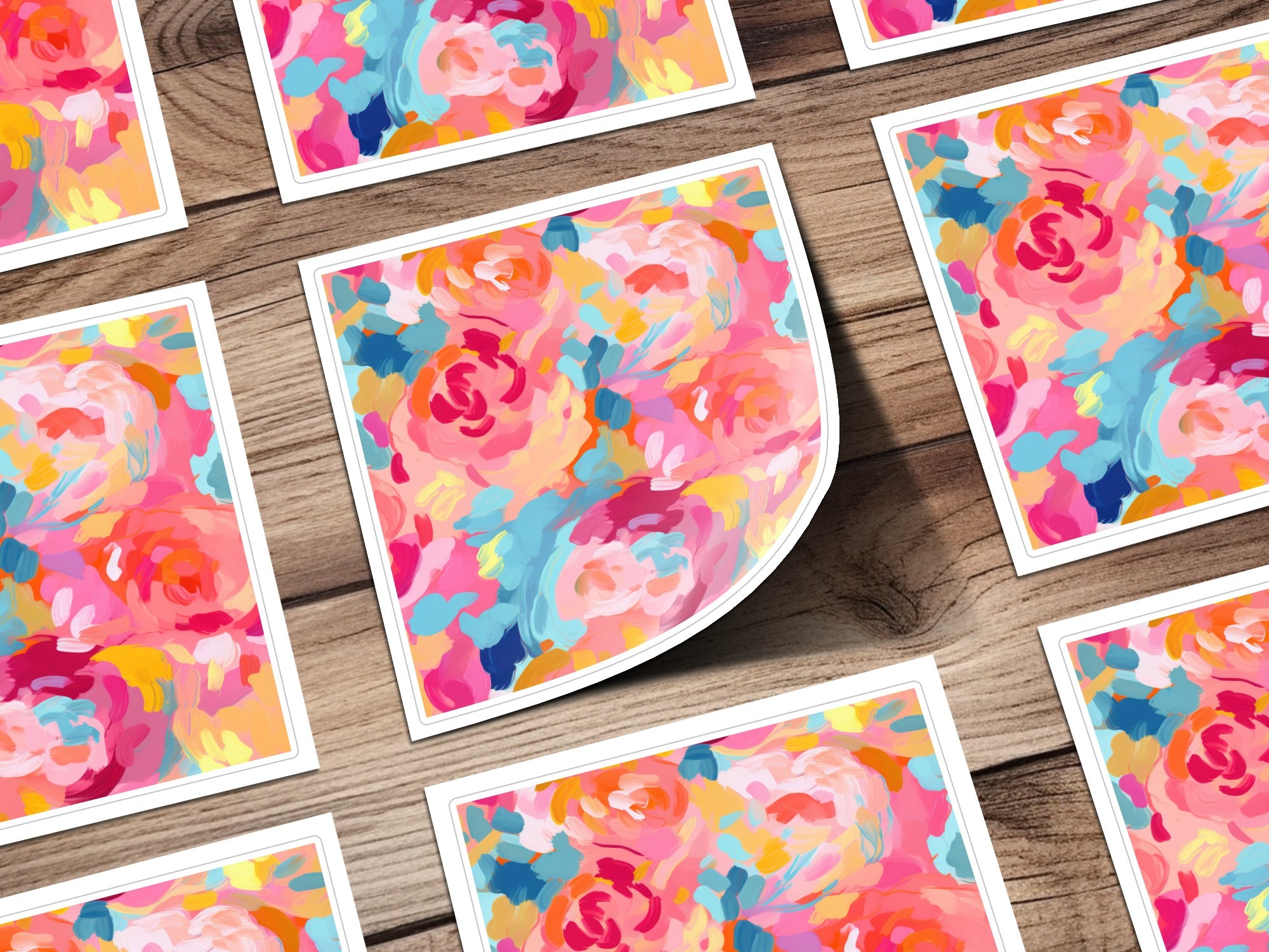 Vibrant Abstract Floral Art Print for Home Decor