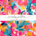 Vibrant Abstract Floral Seamless Pattern Design