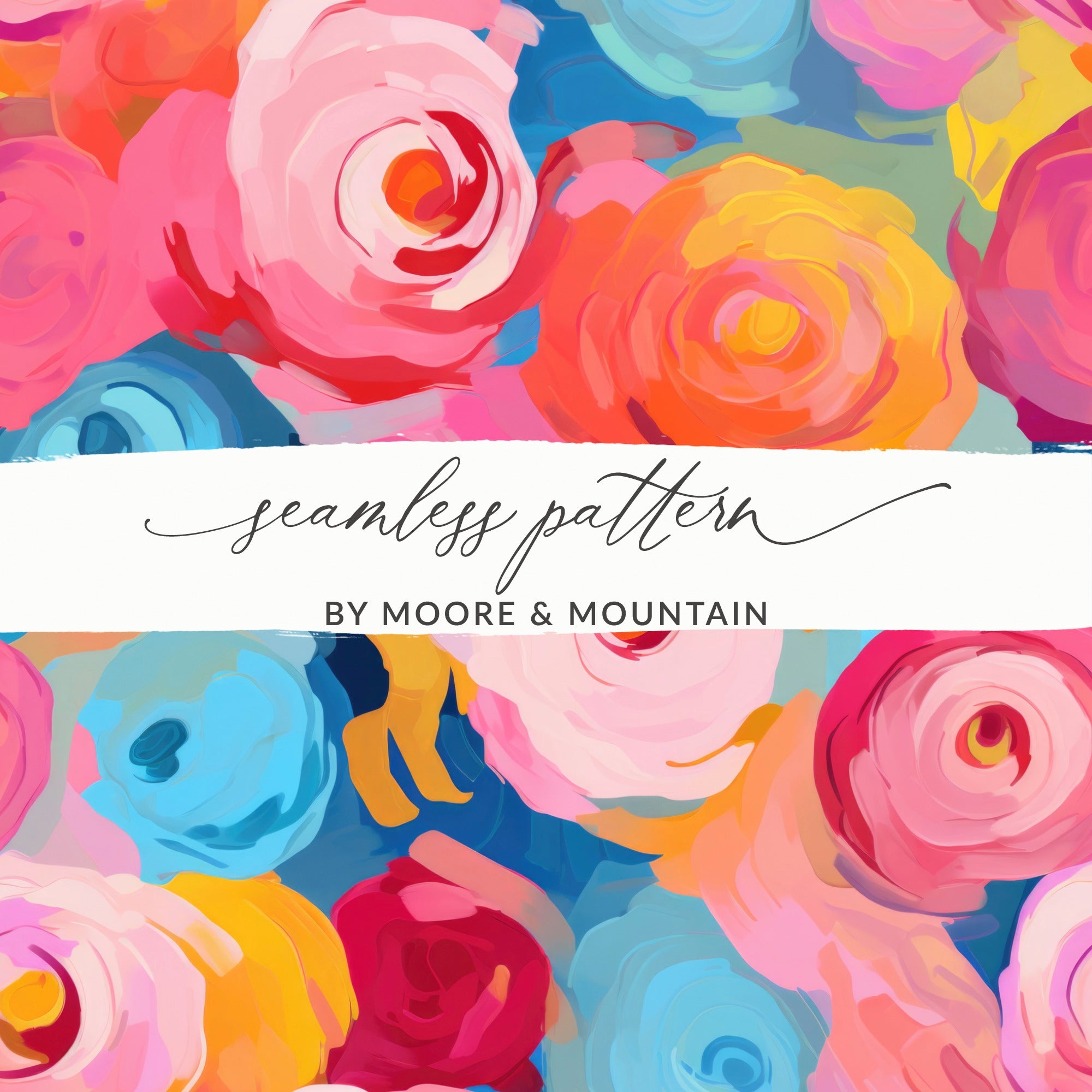 Colorful Floral Seamless Pattern Design Decor Art Product