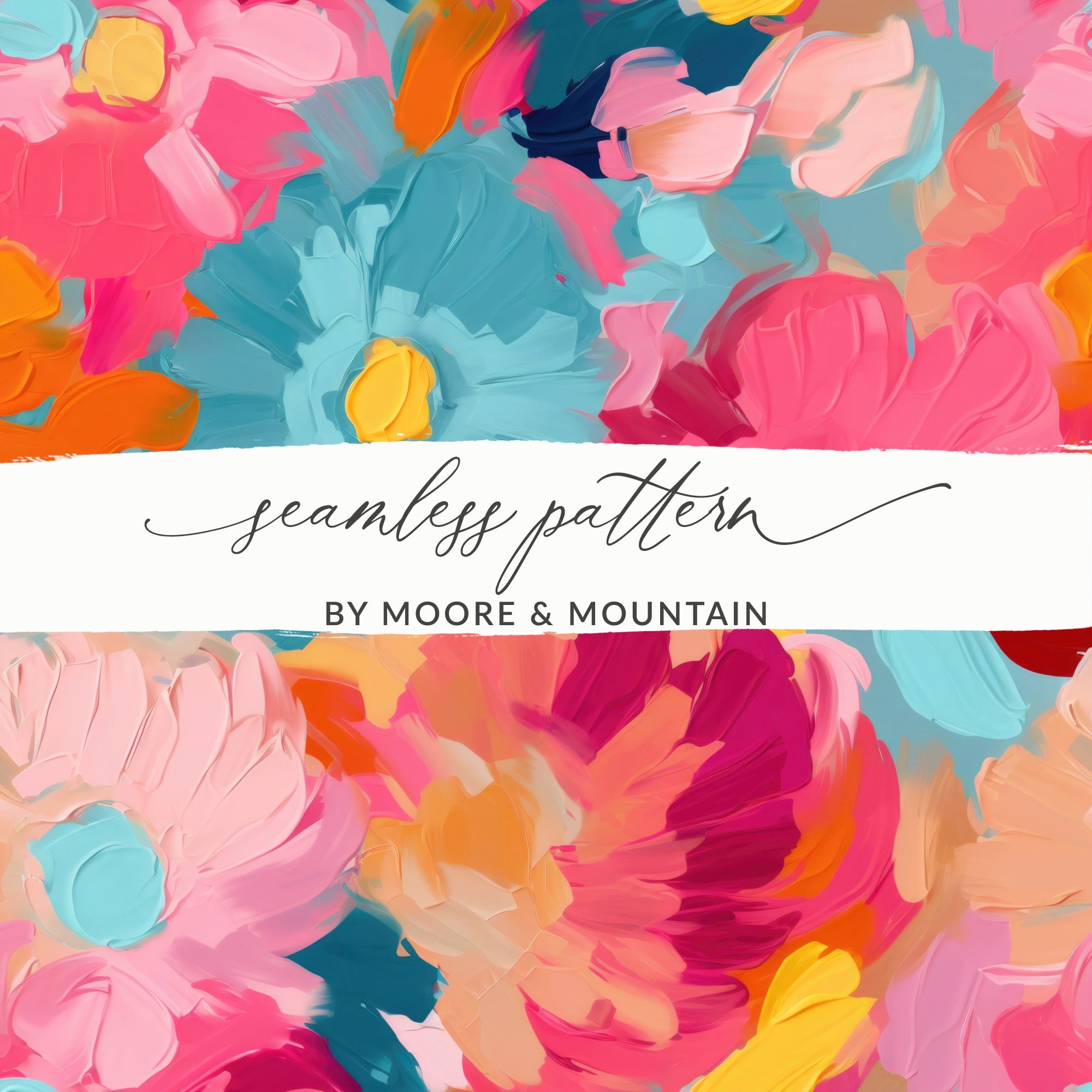 Bright Floral Art Seamless Pattern by Moore & Mountain