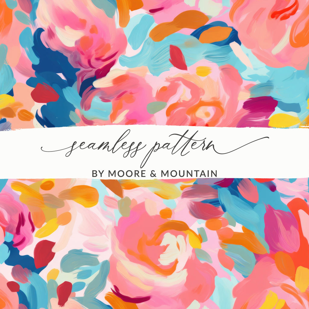 Vibrant Hand-Painted Seamless Pattern by Moore & Mountain