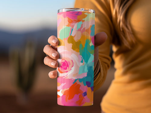 Colorful Abstract Art Design Travel Mug