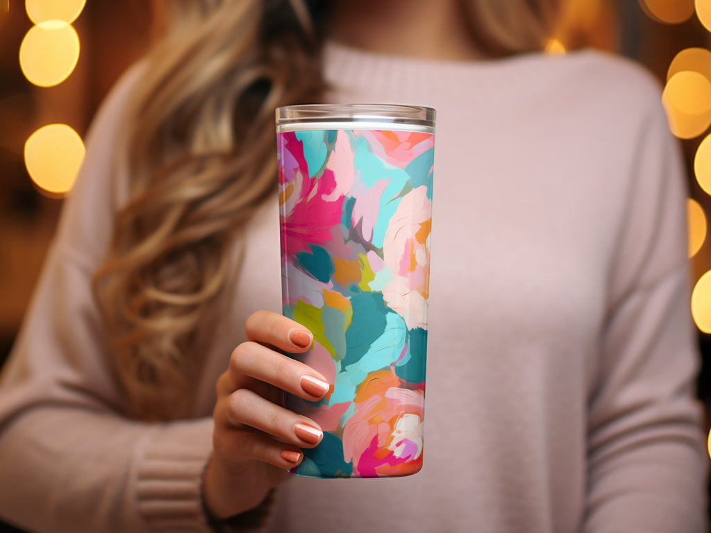 Vibrant Abstract Colorful Artistic Design Tumbler Cup