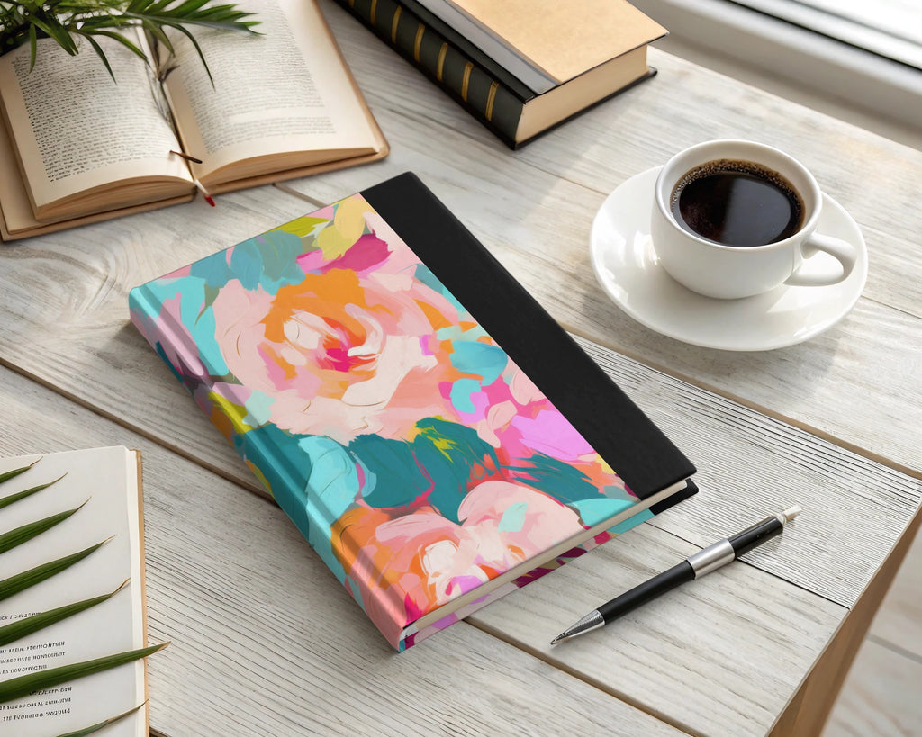 Vibrant Floral Design Hardcover Notebook Journal