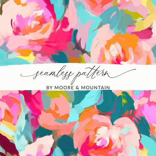 Colorful Abstract Floral Seamless Pattern Artwork