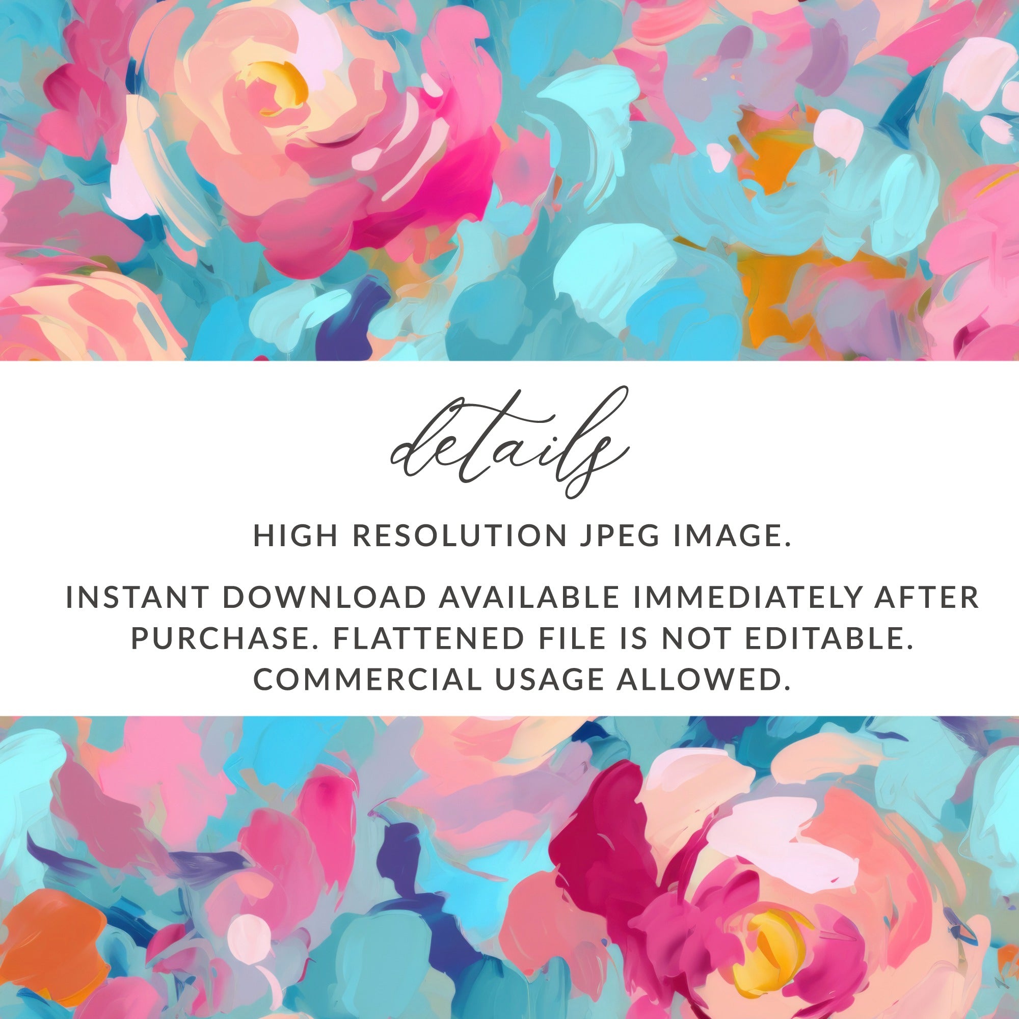 Abstract Floral Print High Resolution JPEG Image for Download