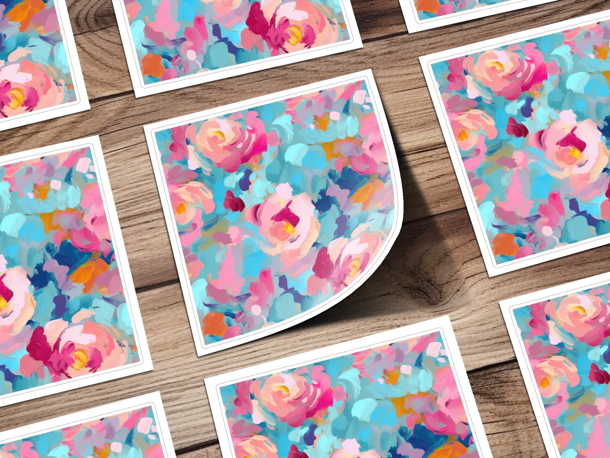 Colorful Abstract Floral Pattern Print Art Design