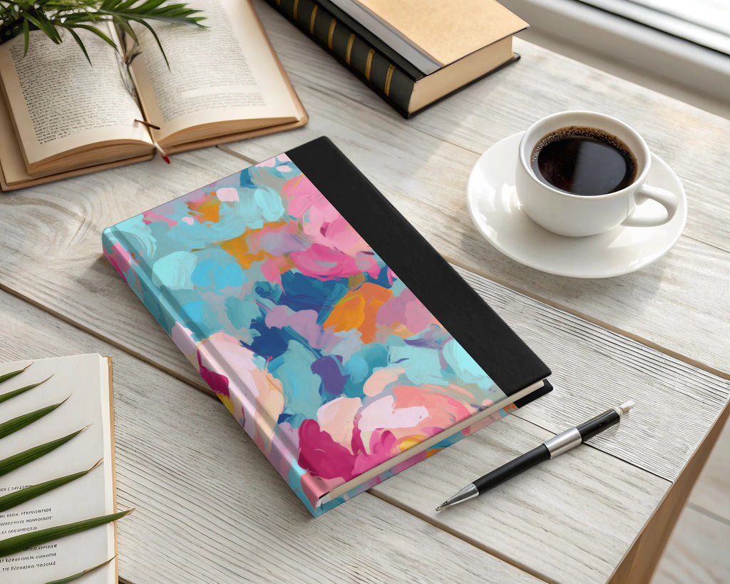 Vibrant Abstract Art Hardcover Journal for Daily Use
