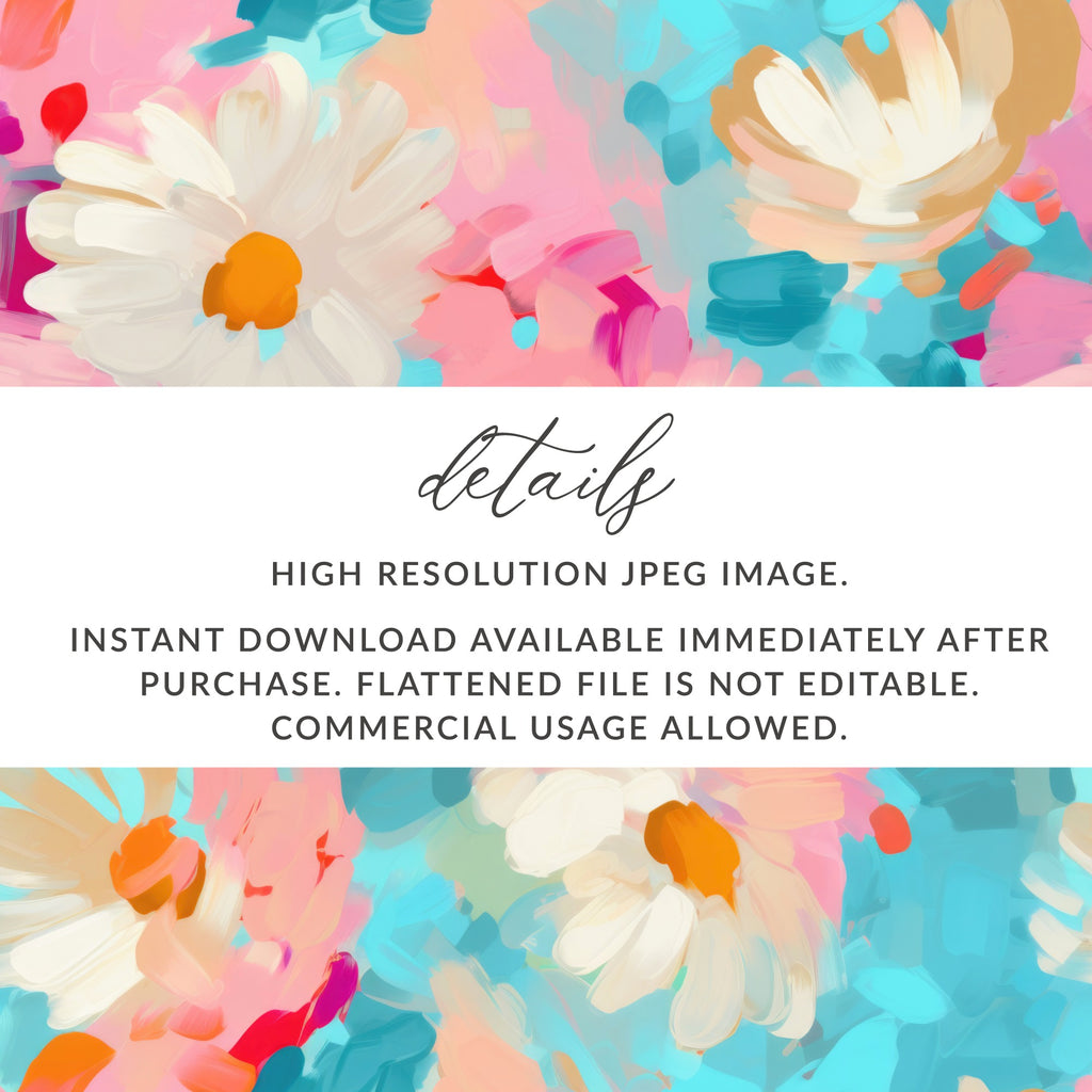 Floral Abstract High Resolution Digital Art Print