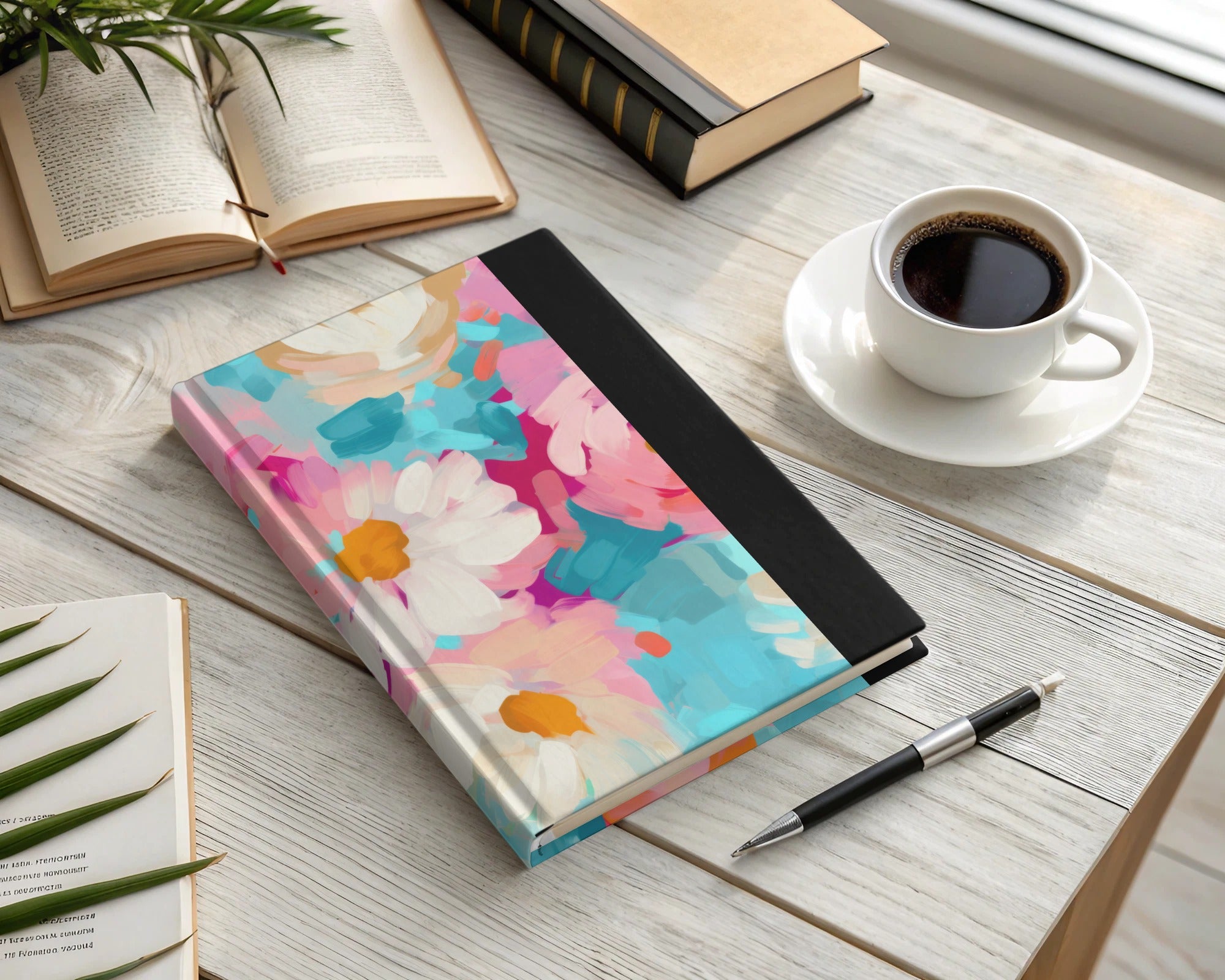 Colorful Summer Floral Hardcover Journal for Writing