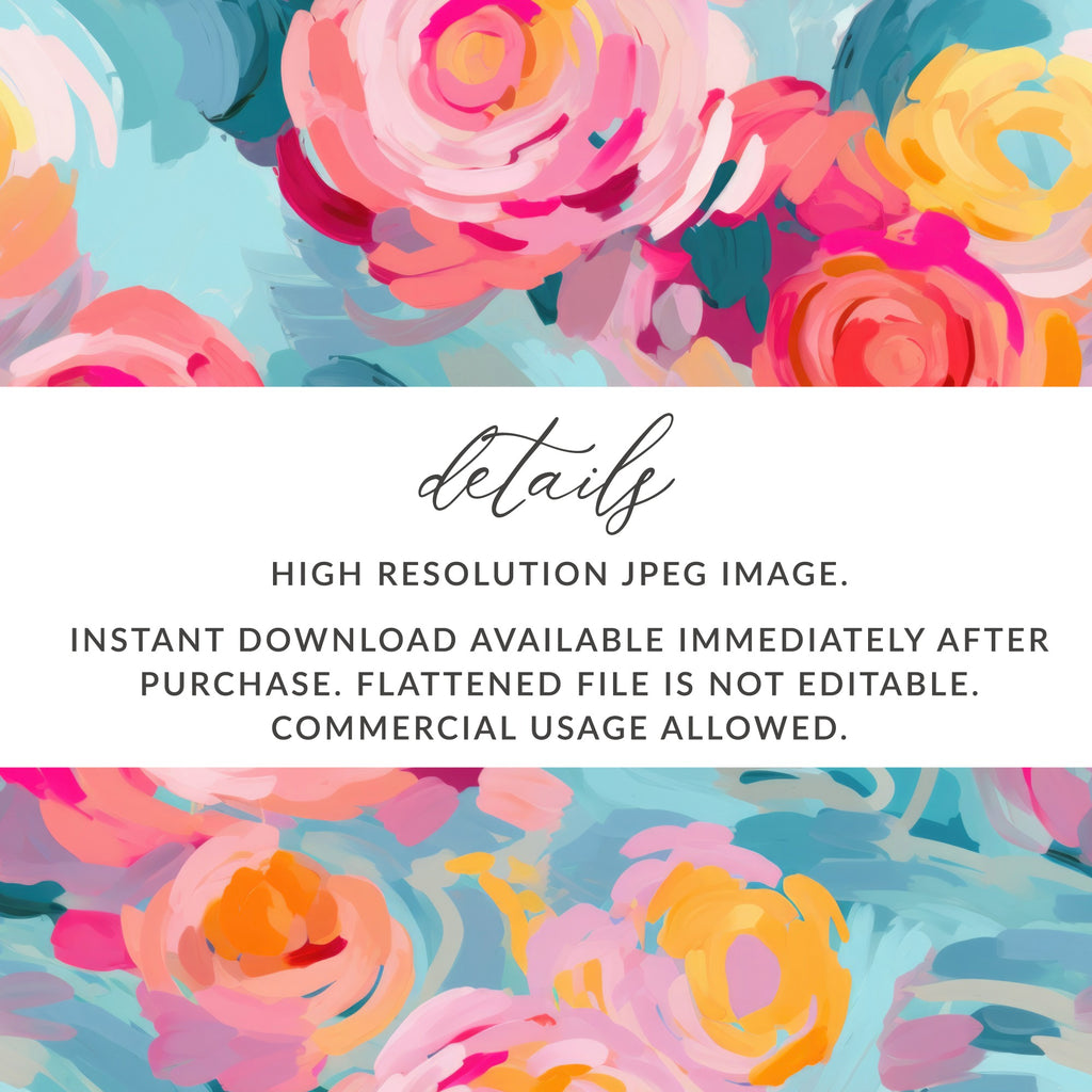 High Resolution Colorful Floral Digital Download