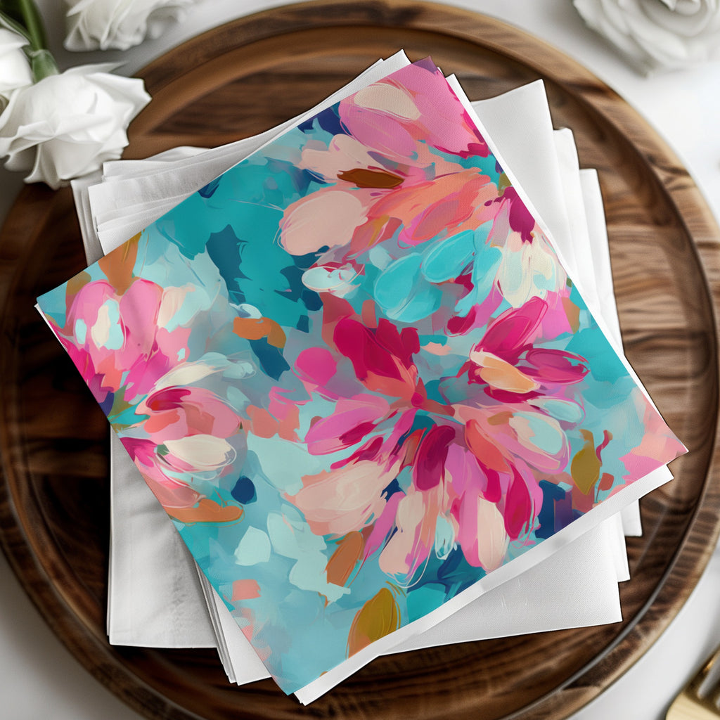 Vibrant Floral Pastel Abstract Pattern Decor Item