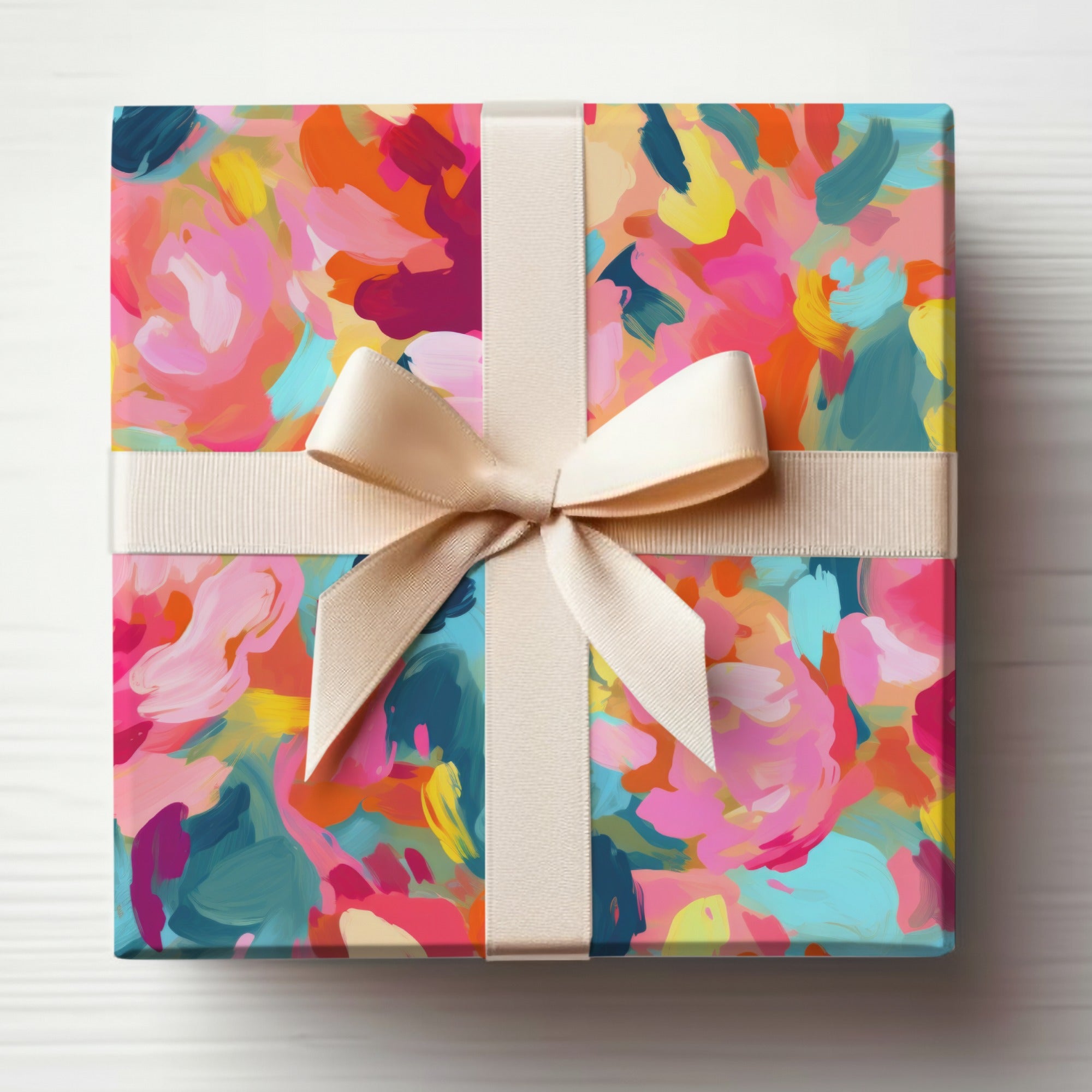 Colorful Abstract Art Design Gift Wrapping Paper Sheet