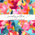 Colorful Abstract Floral Seamless Pattern Design