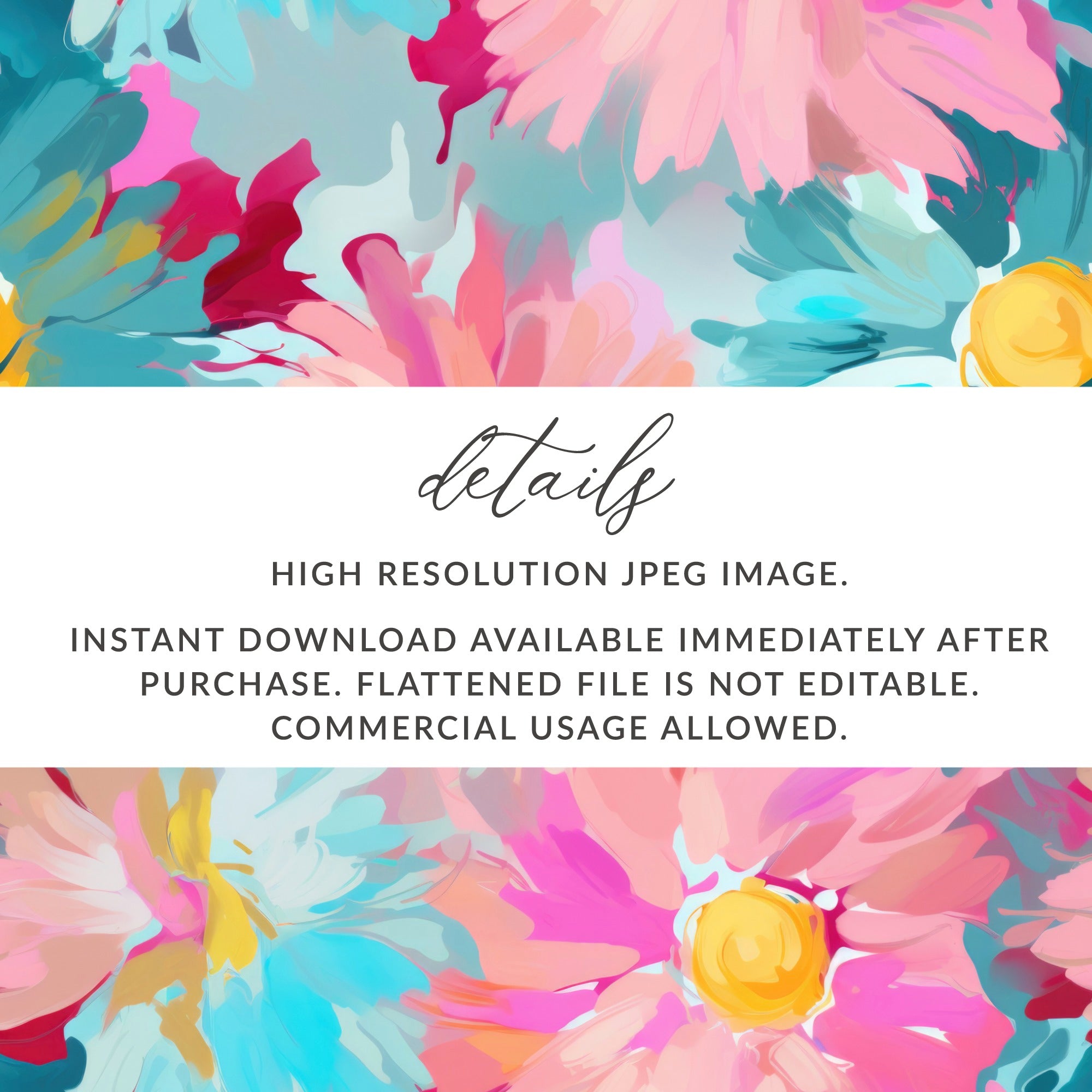 High Resolution Floral JPEG Image Instant Download