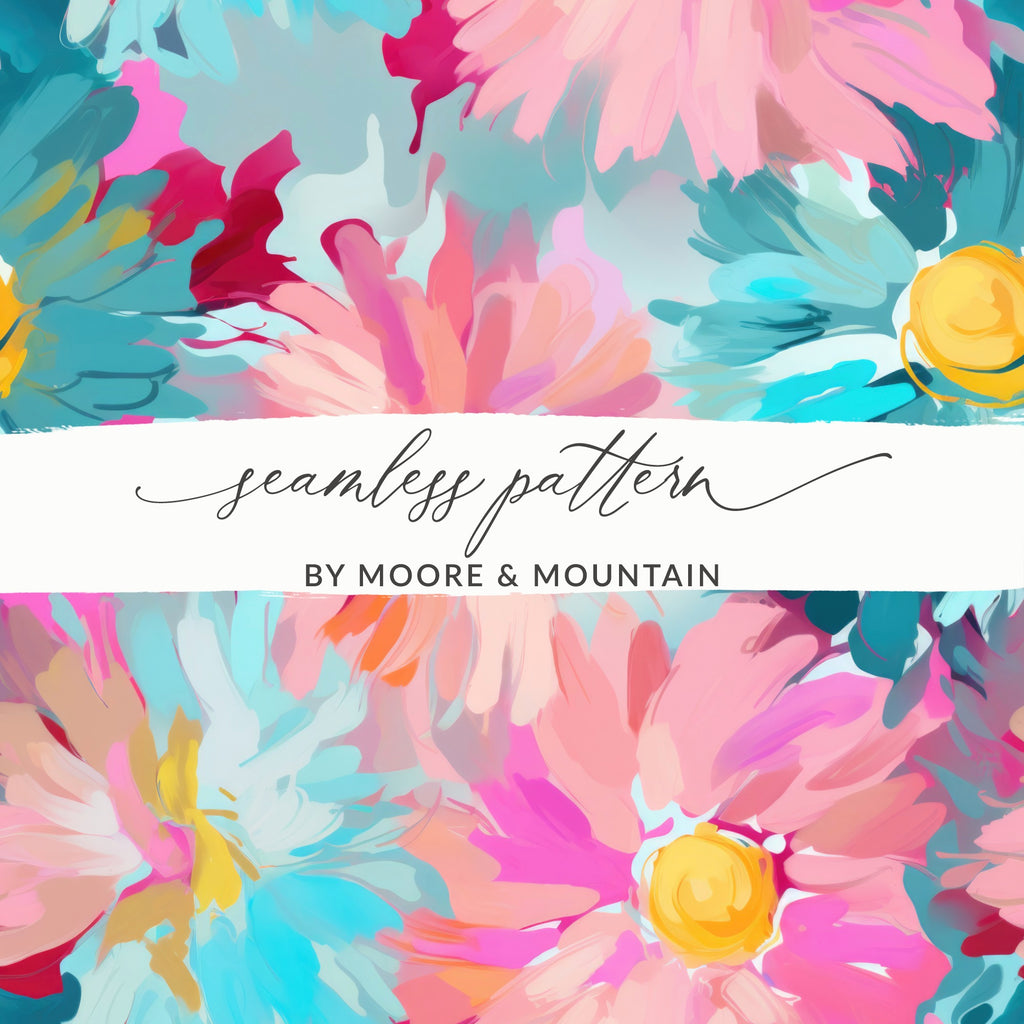 Colorful Floral Seamless Pattern by Moore & Mountain Design