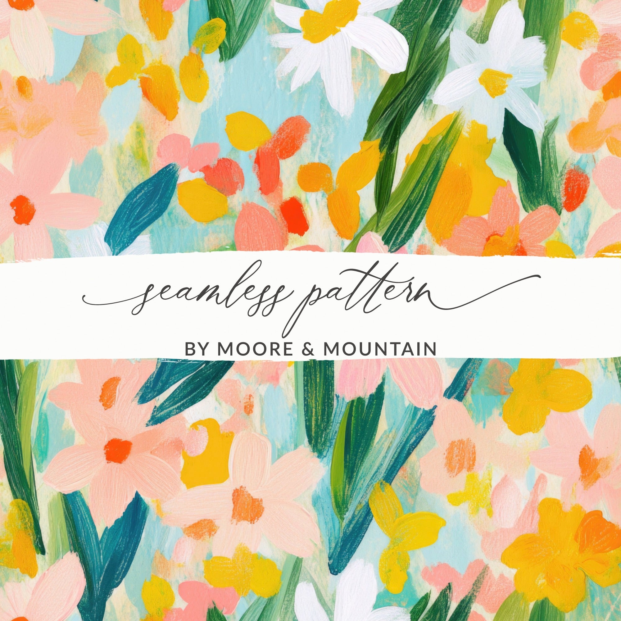 Vibrant Floral Seamless Pattern by Moore & Mountain