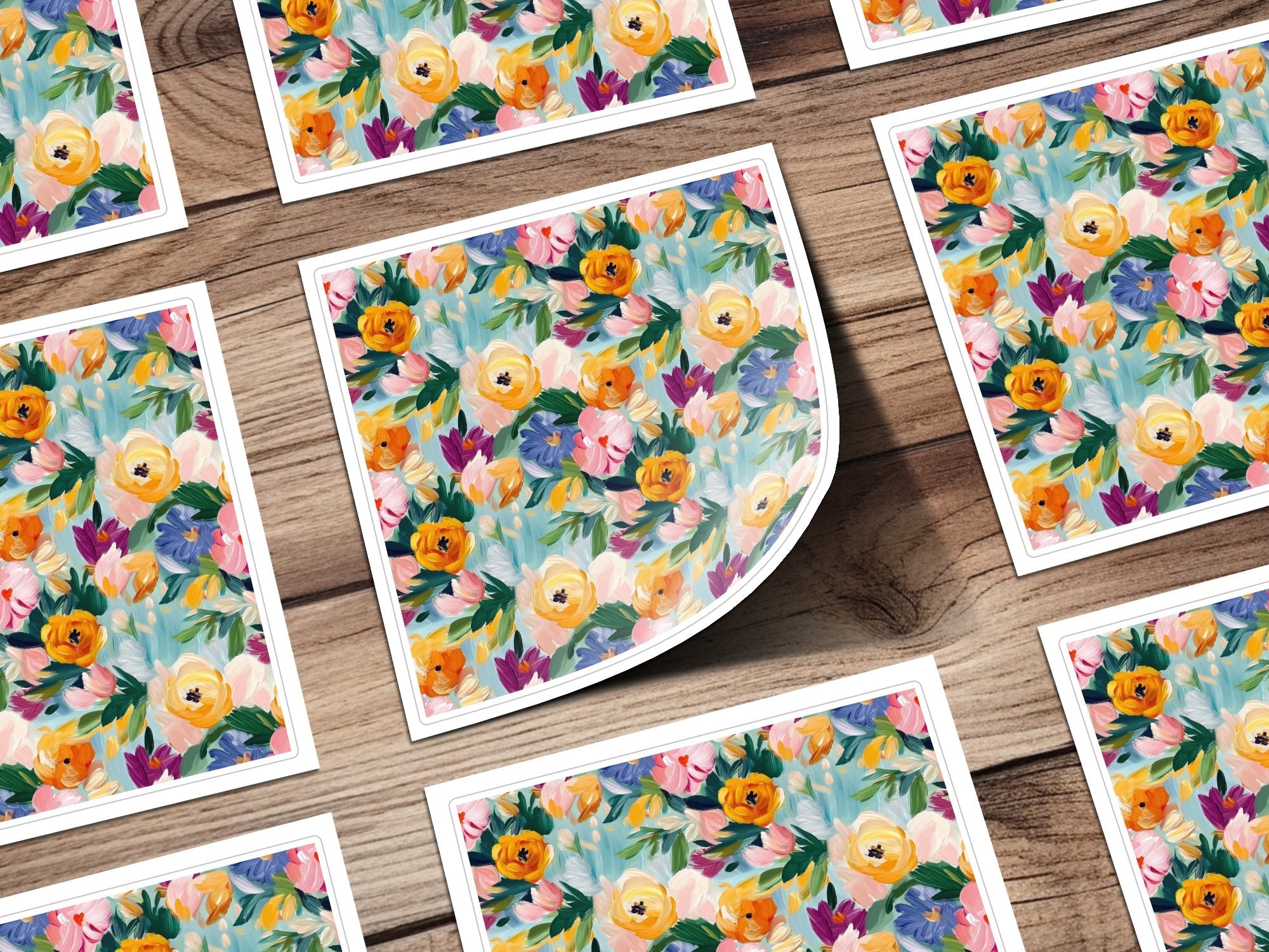Abstract Painted Floral Artwork Spring Jewel Tones - Moore and Mountain