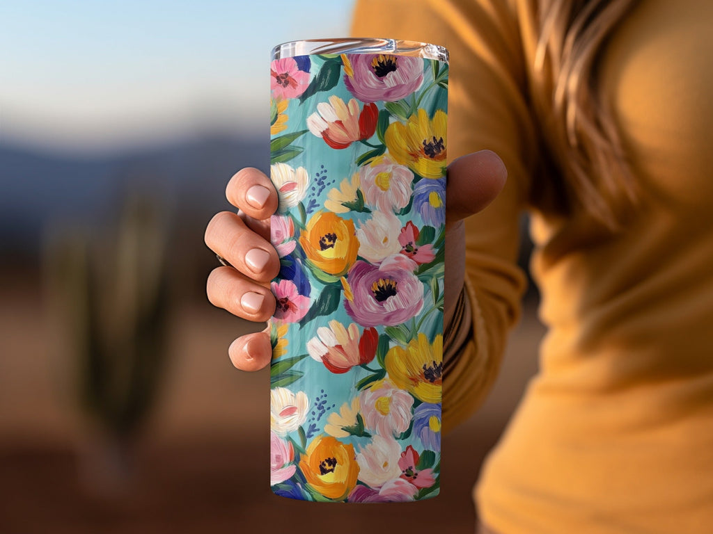 Abstract Painted Floral Garden in Spring Jewel Tones - Moore and Mountain