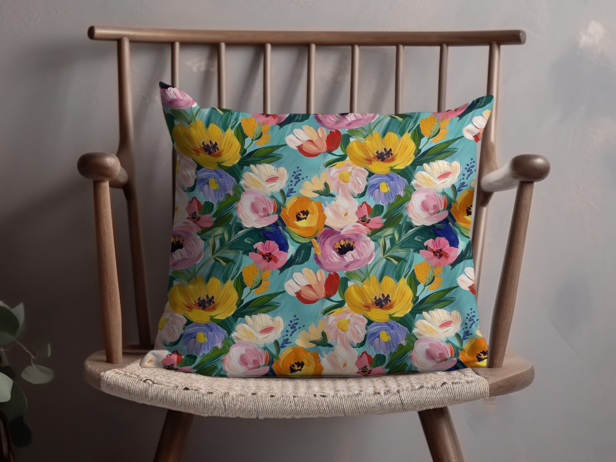 Abstract Painted Floral Garden in Spring Jewel Tones - Moore and Mountain