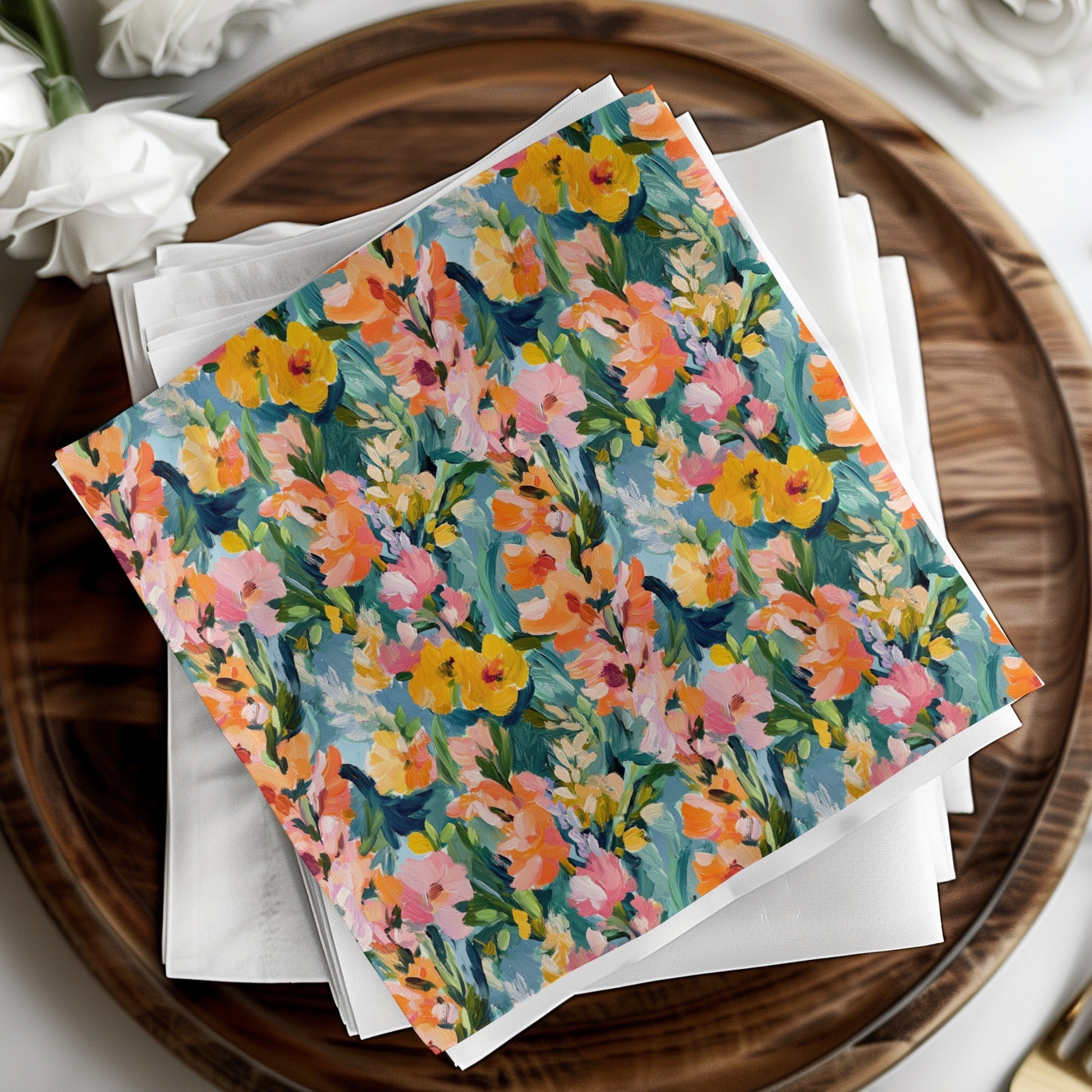 Abstract Painted Floral Spring Delightful Colors - Moore and Mountain