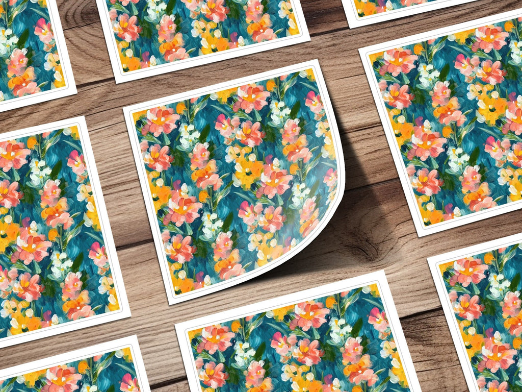 Abstract Painted Floral Spring Hues Seamless Art - Moore and Mountain