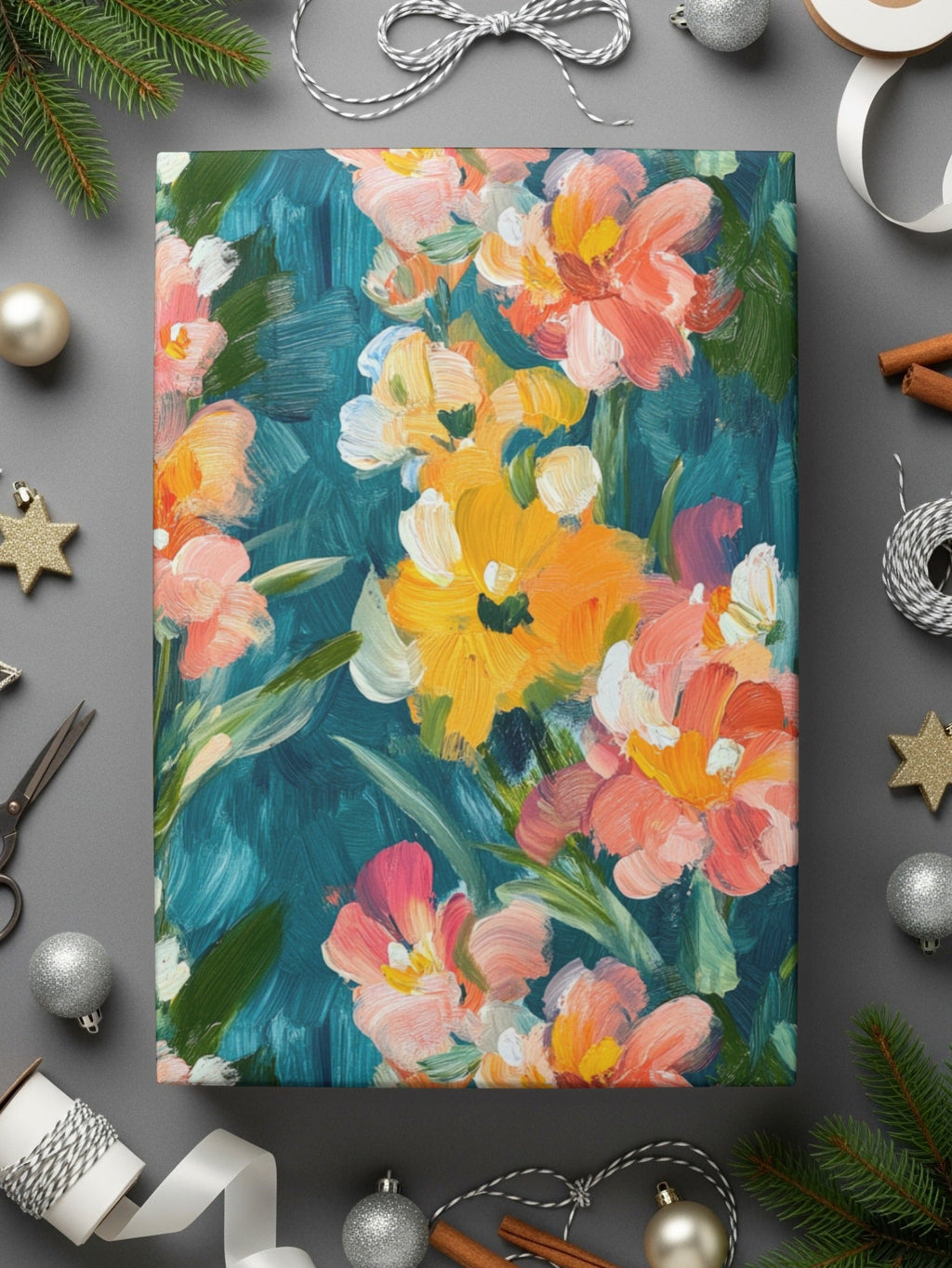 Abstract Painted Floral Spring Hues Seamless Art - Moore and Mountain