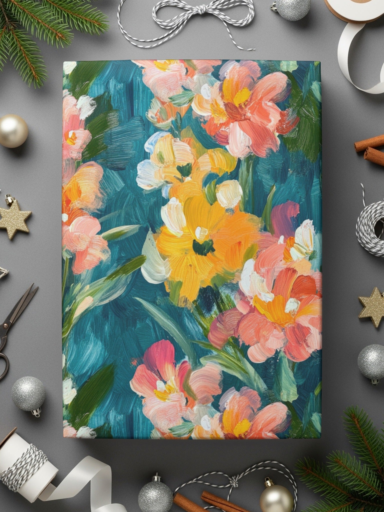 Abstract Painted Floral Spring Hues Seamless Art - Moore and Mountain
