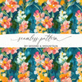Abstract Painted Floral Spring Hues Seamless Art - Moore and Mountain