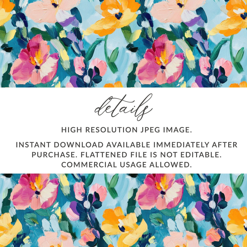 Abstract Painted Spring Floral Design Jewel Tones - Moore and Mountain