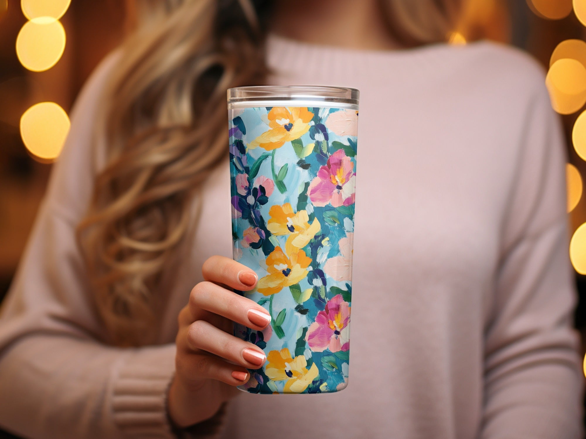 Abstract Painted Spring Floral Design Jewel Tones - Moore and Mountain