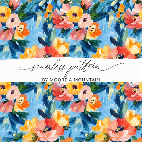 Abstract Painted Spring Floral Pattern for Home Decor - Moore and Mountain
