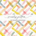 Abstract Watercolor Digital Paper, Pastel Lines Pattern, Pink Yellow Green Digital, Scrapbook Paper, Commercial Use, Fabric Design - Moore and Mountain