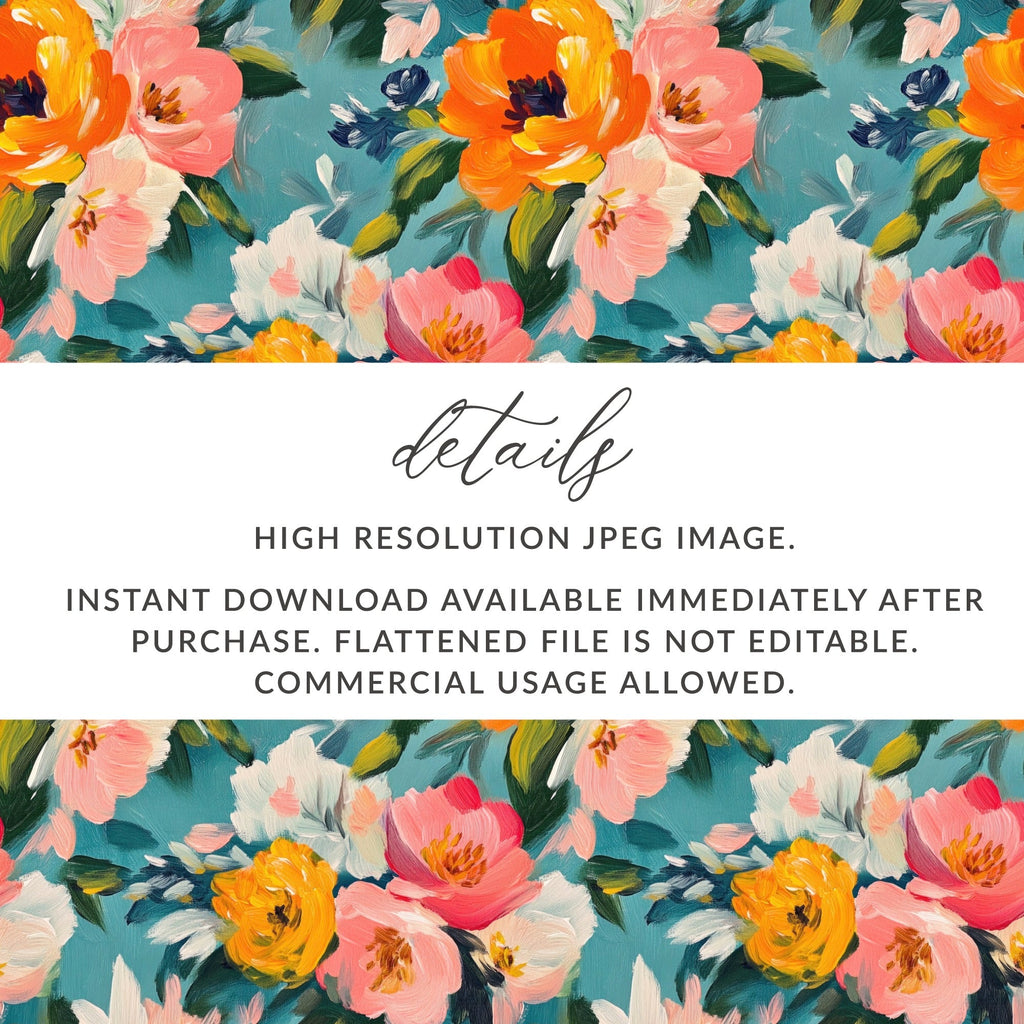 Acrylic Floral Garden Spring Art Design Colorful Pattern - Moore and Mountain