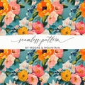 Acrylic Floral Garden Spring Art Design Colorful Pattern - Moore and Mountain