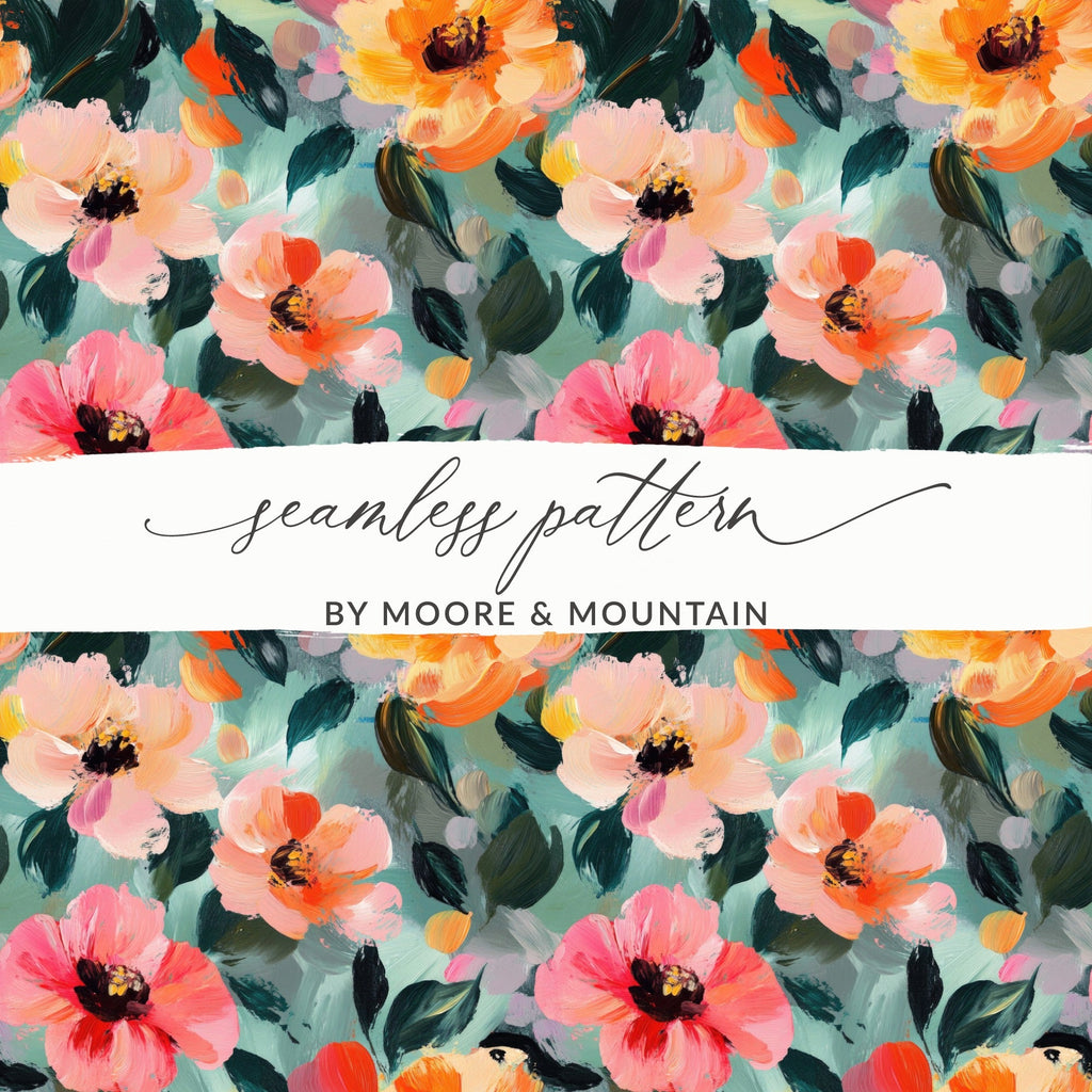 Acrylic Floral Spring Garden Artistic Strokes - Moore and Mountain