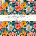 Acrylic Floral with Spring Colors Painting Digital - Moore and Mountain