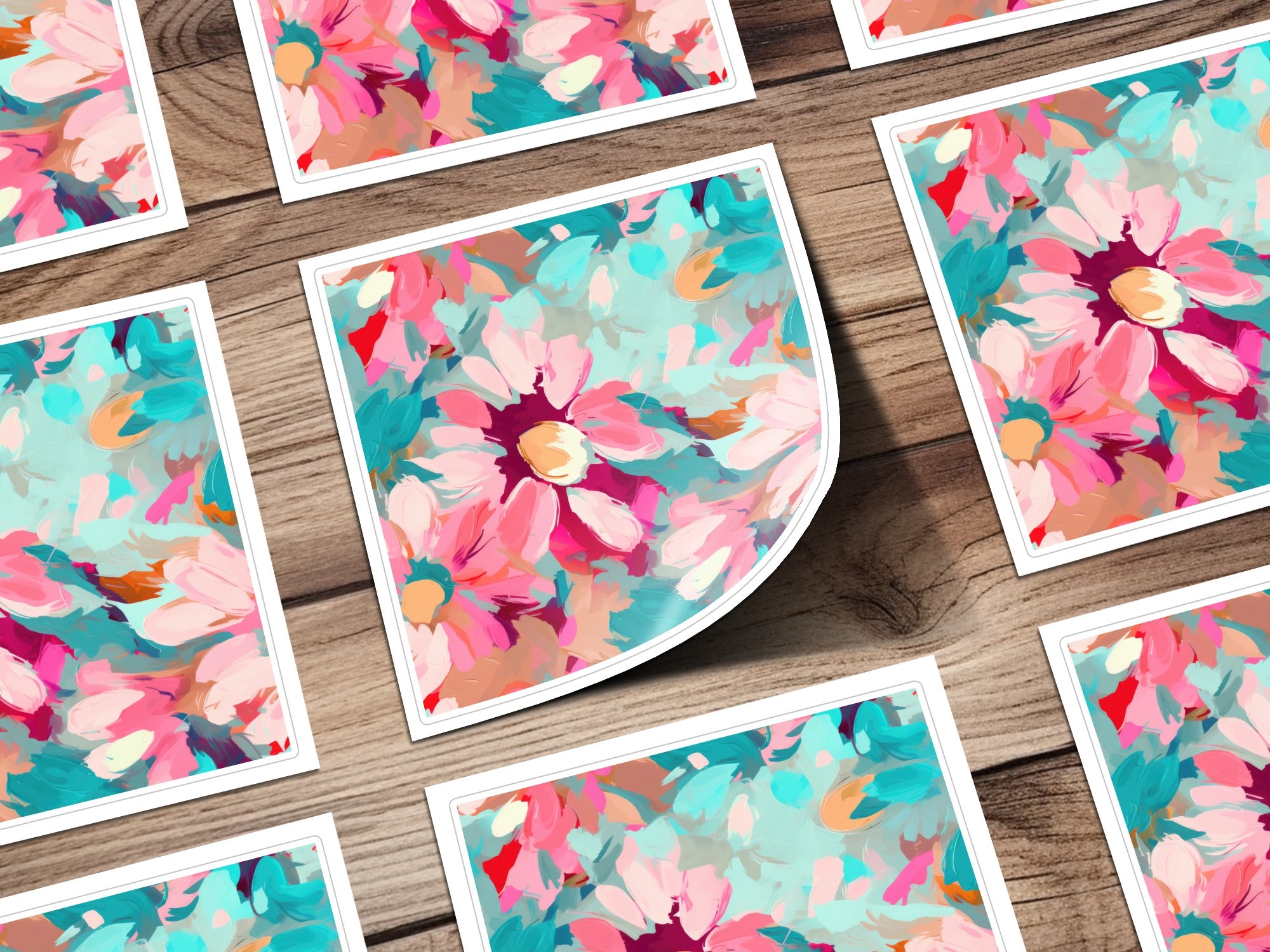 Vibrant Abstract Floral Pattern Print for Home Decor Art