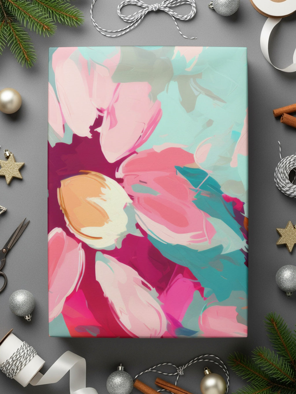 Vibrant Abstract Floral Art Wall Hanging Decor