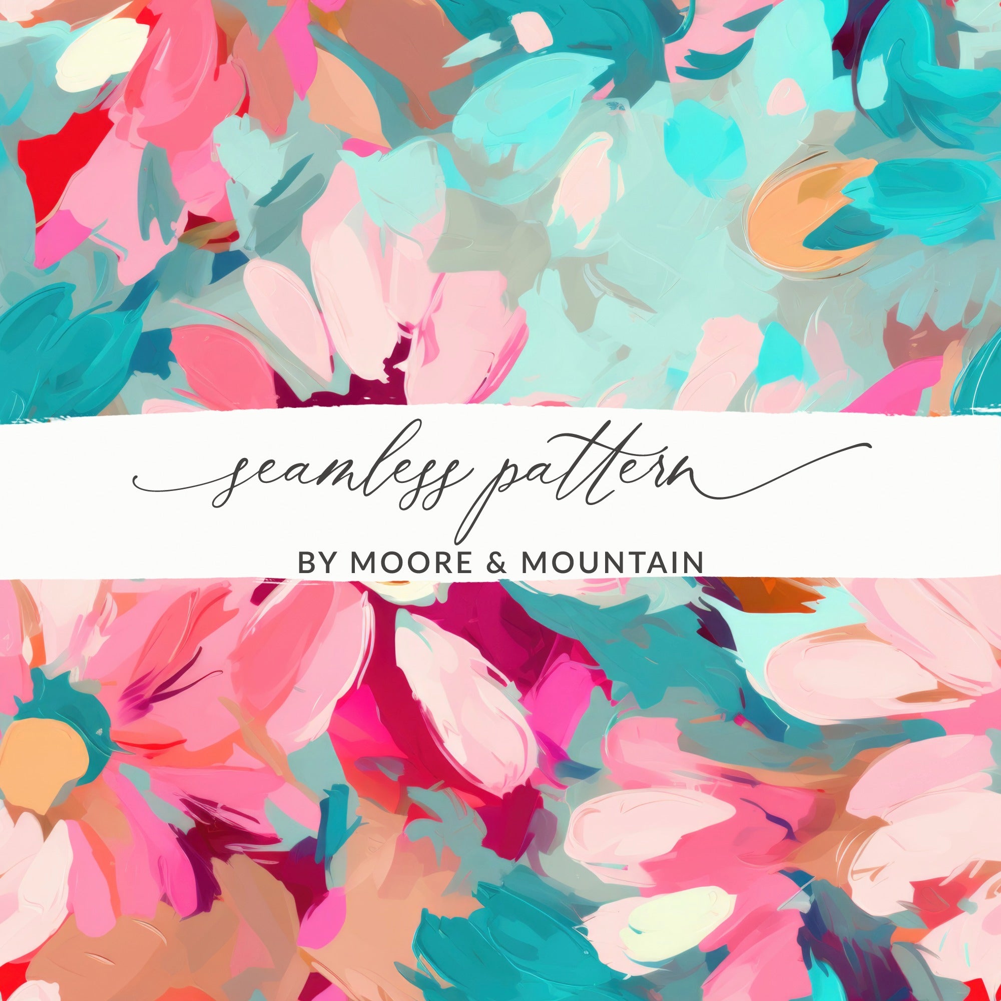 Vibrant Floral Abstract Seamless Pattern Design