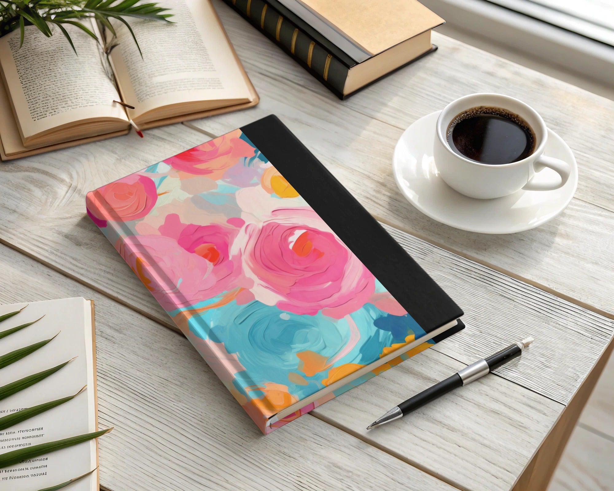 Colorful Floral Design Hardcover Notebook for Office