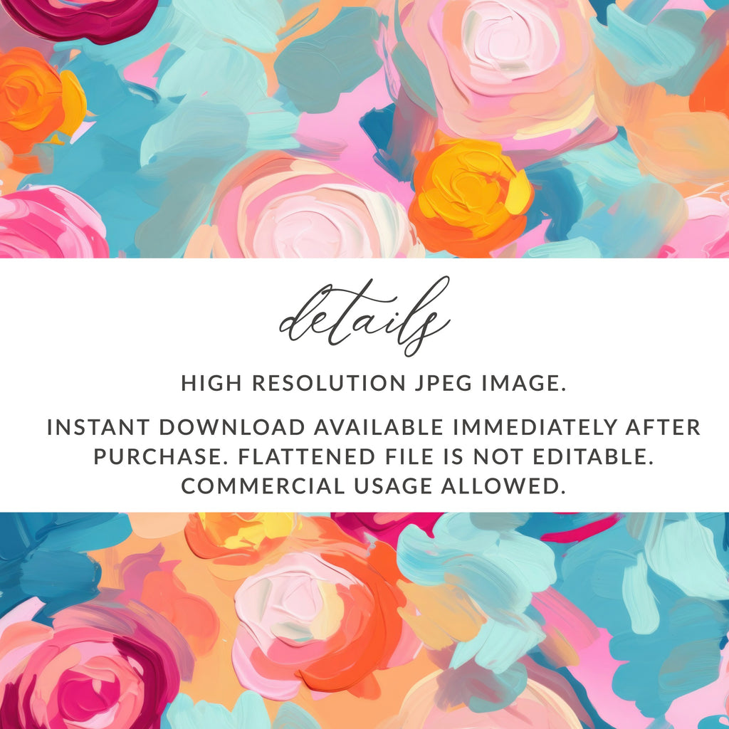 High Resolution Floral Pattern JPEG Image for Instant Download