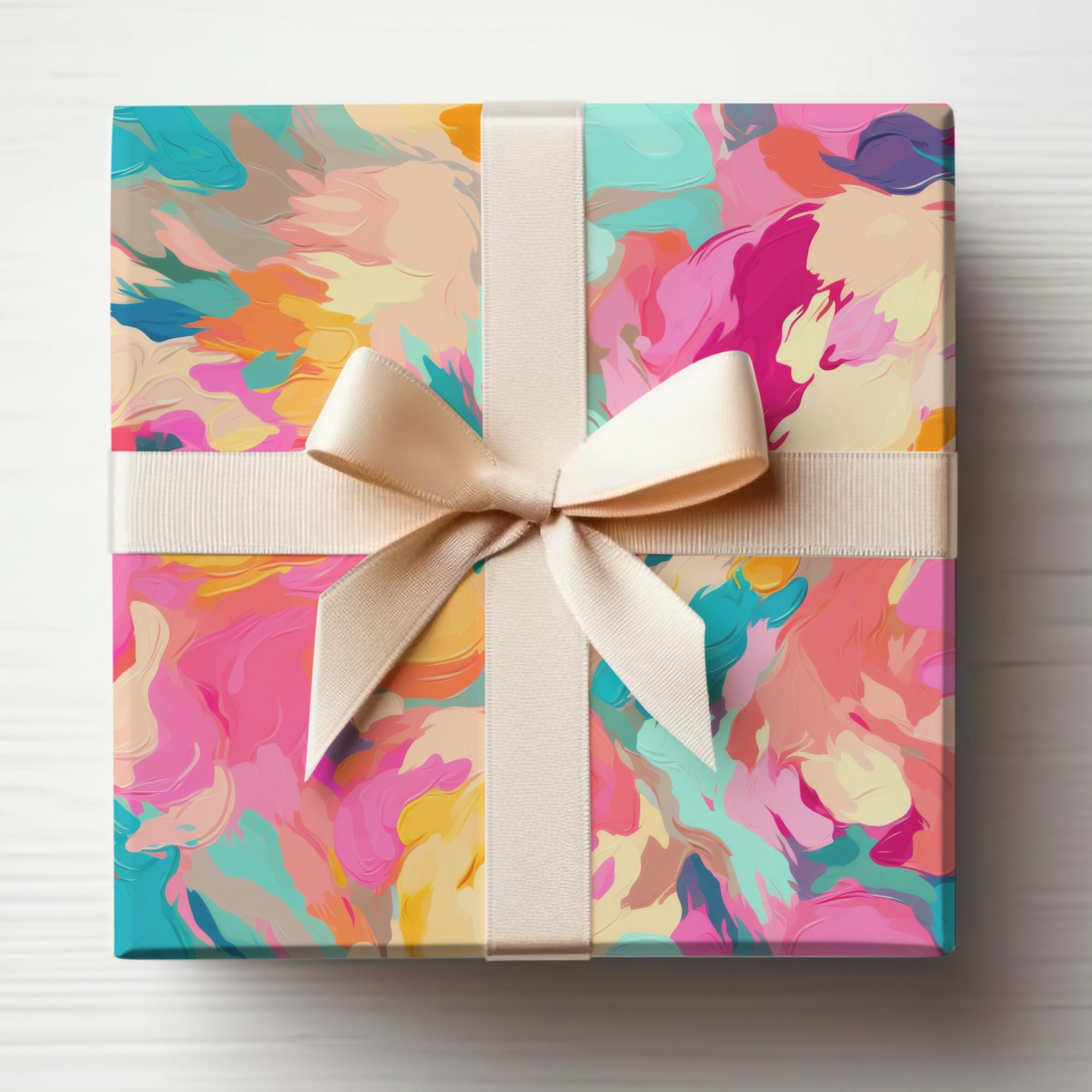 Colorful Abstract Design Gift Wrapping Box