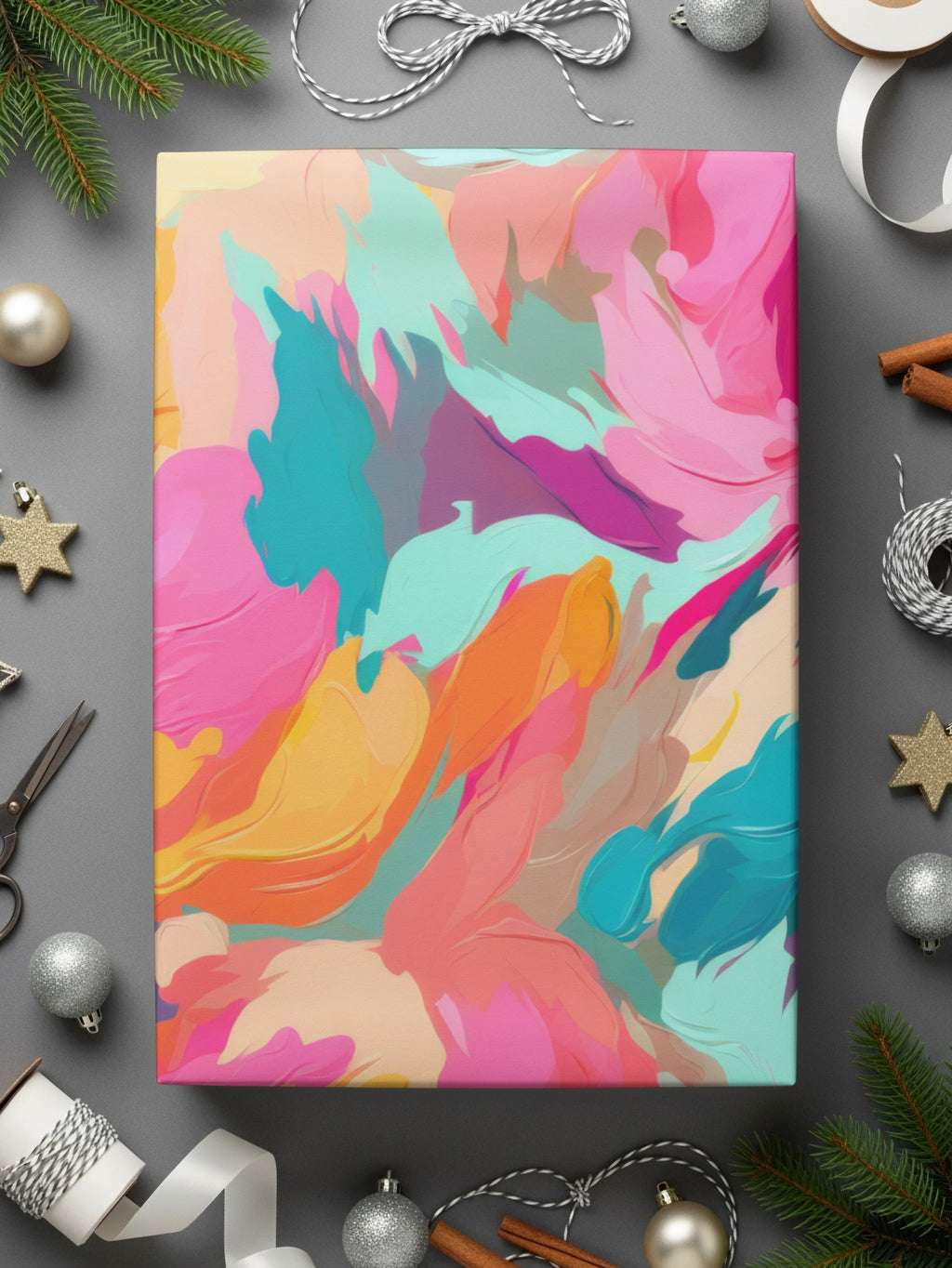 Colorful Abstract Art Gift Wrap for Beautiful Presents
