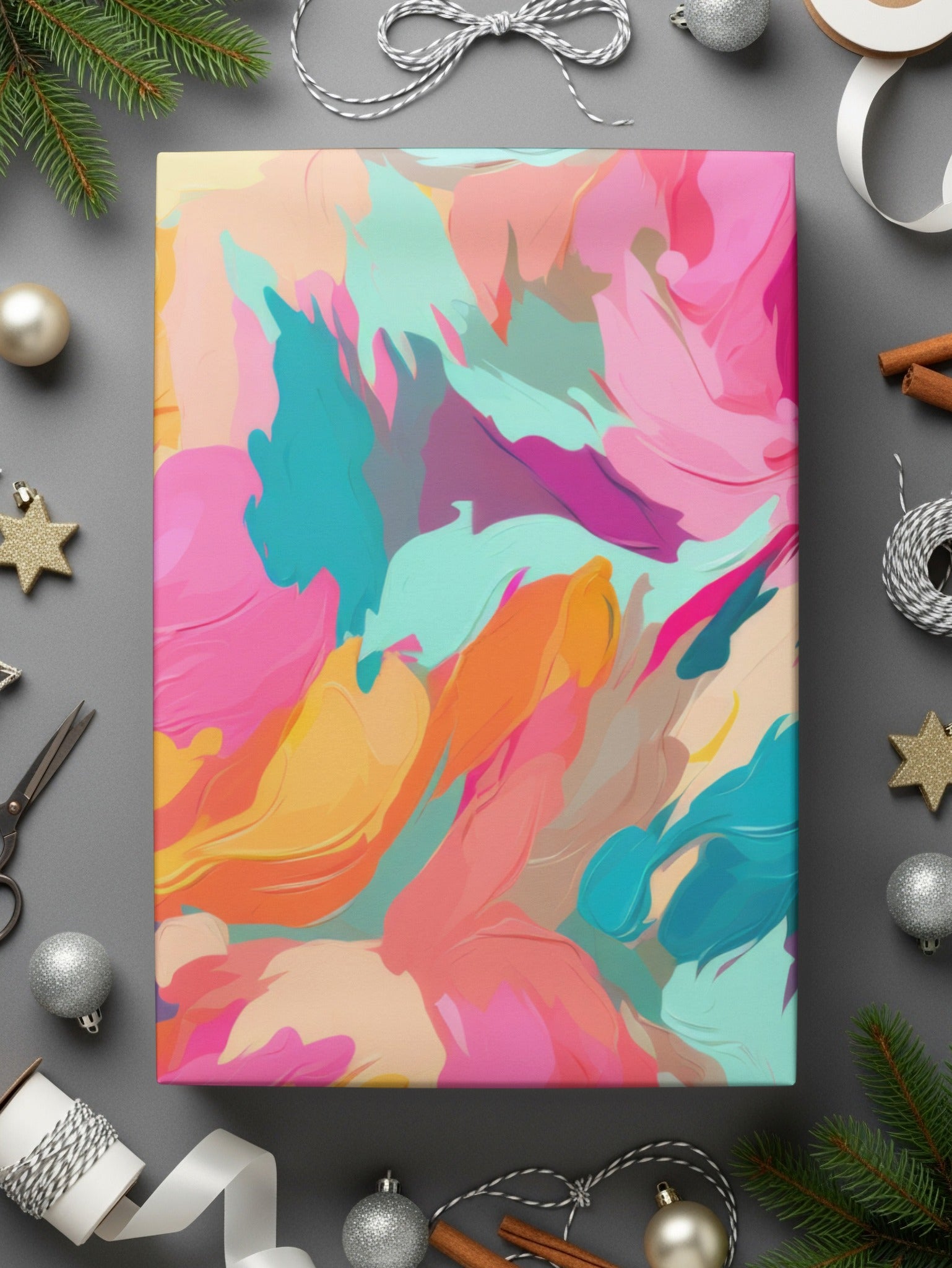 Colorful Abstract Art Gift Wrap for Beautiful Presents